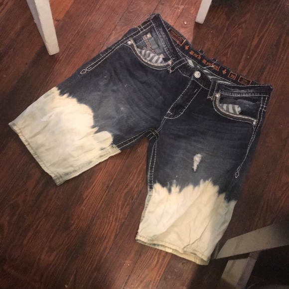 Rock Revival Custom made bleached shorts.